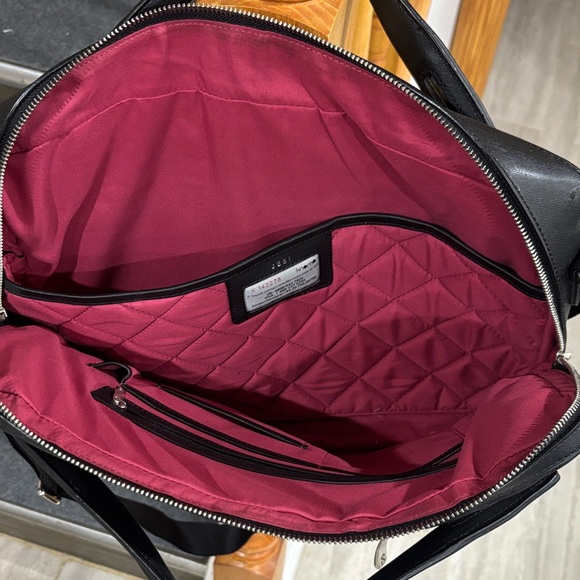 Elegant Black Quilted Women's Laptop Bag - Picture 2 of 3